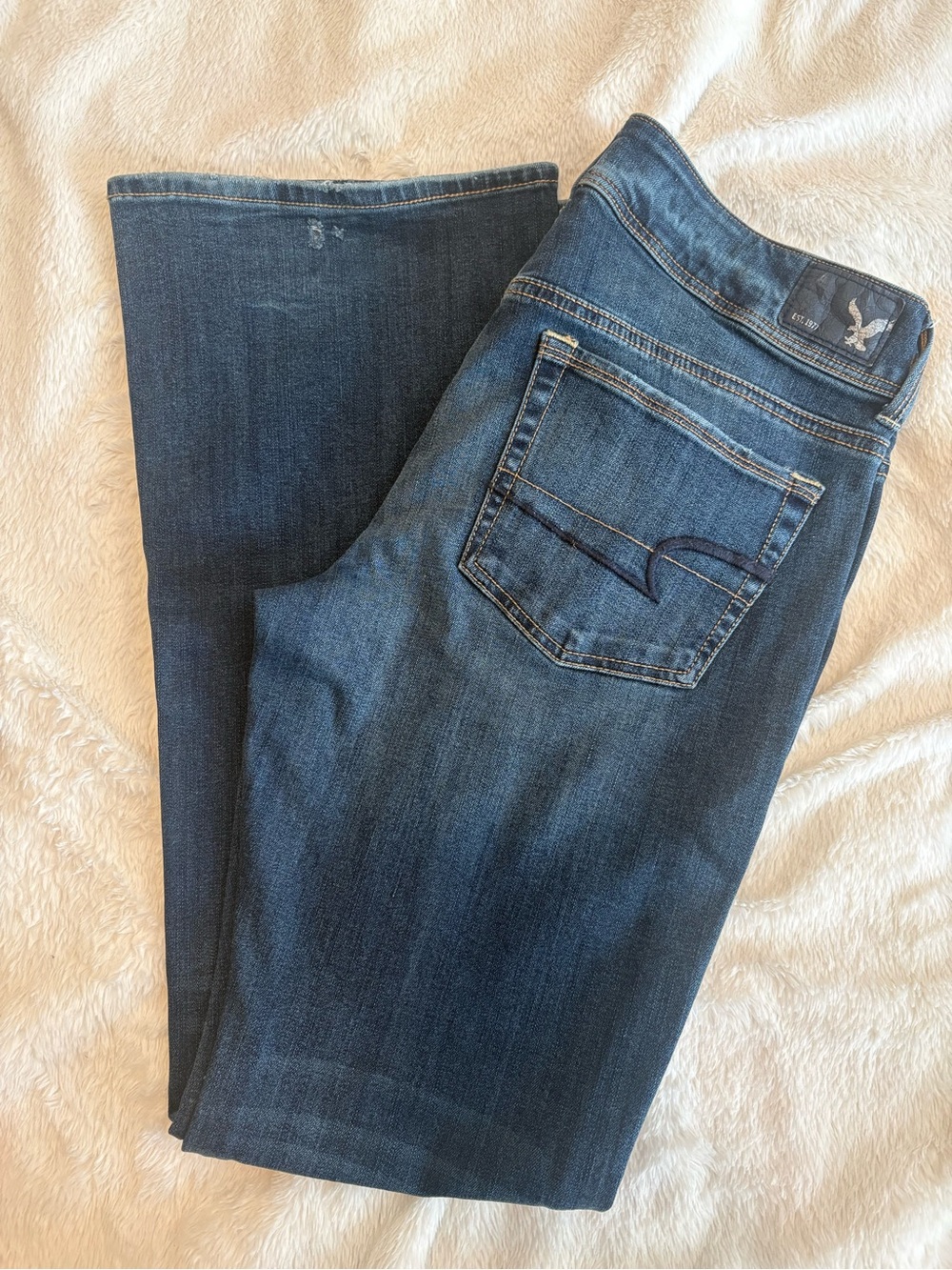American Eagle Outfitters Womens Dark Blue Bootcut Jeans EUC